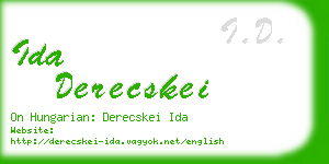 ida derecskei business card